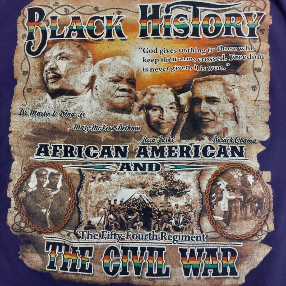 Black History Mens 2XL African American Heritage T Gildan Shirt Short Sleeve Tee - Picture 3 of 8